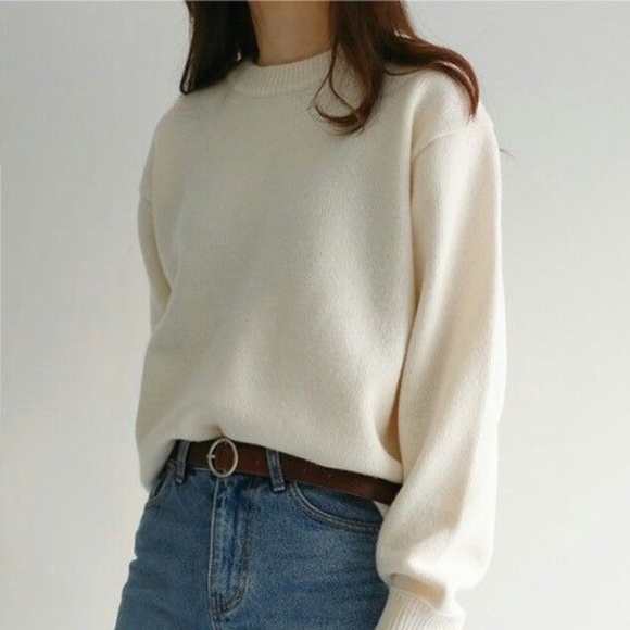 NEW Hudson North 100% Cashmere Oversized Cream Sweater XL - Picture 1 of 5